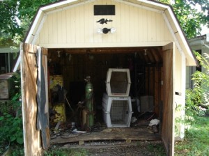 The barn was trashed too